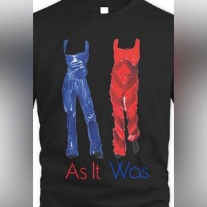 Black Graphic Tee w/  GRAPHIC  Design Harry Styles tour merch tee shirt NEW SZ L